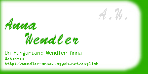 anna wendler business card